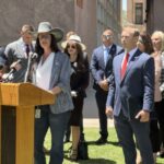 Republican State Sen. Janae Shamp is seen speaking at the Arizona Capitol on May 13, 2025. (Heidi Hommel/KTAR News Photo)