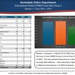 Scottsdale Group A crime data for Q1 of 2025.