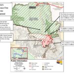 A map of the status of the Dragon Bravo Fire on July 25, 2025. (Inciweb map)