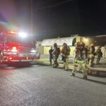 Firefighters battle a commercial fire in downtown Phoenix. (Photo courtesy Phoenix Fire Department)