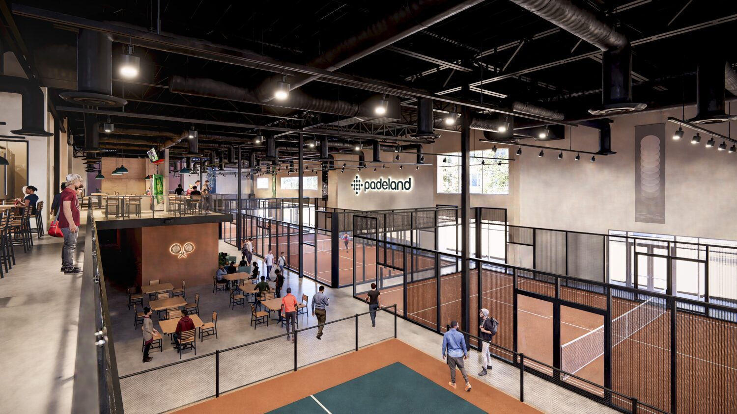 Padeland Chandler venue padel pickleball brewery former movie theatre...
