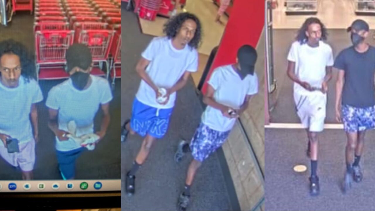 Surveillance photos of "Dumbbell Duo" from the Scottsdale Police Department...