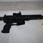 A rifle that was found in a car belonging to a man killed by Chandler officers. (Mesa Police Department photo)
