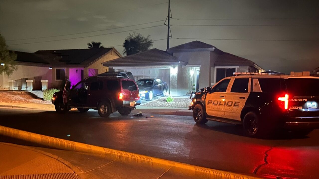 Picture of scene where a man was shot while sitting in a car with a woman he met online in Buckeye...