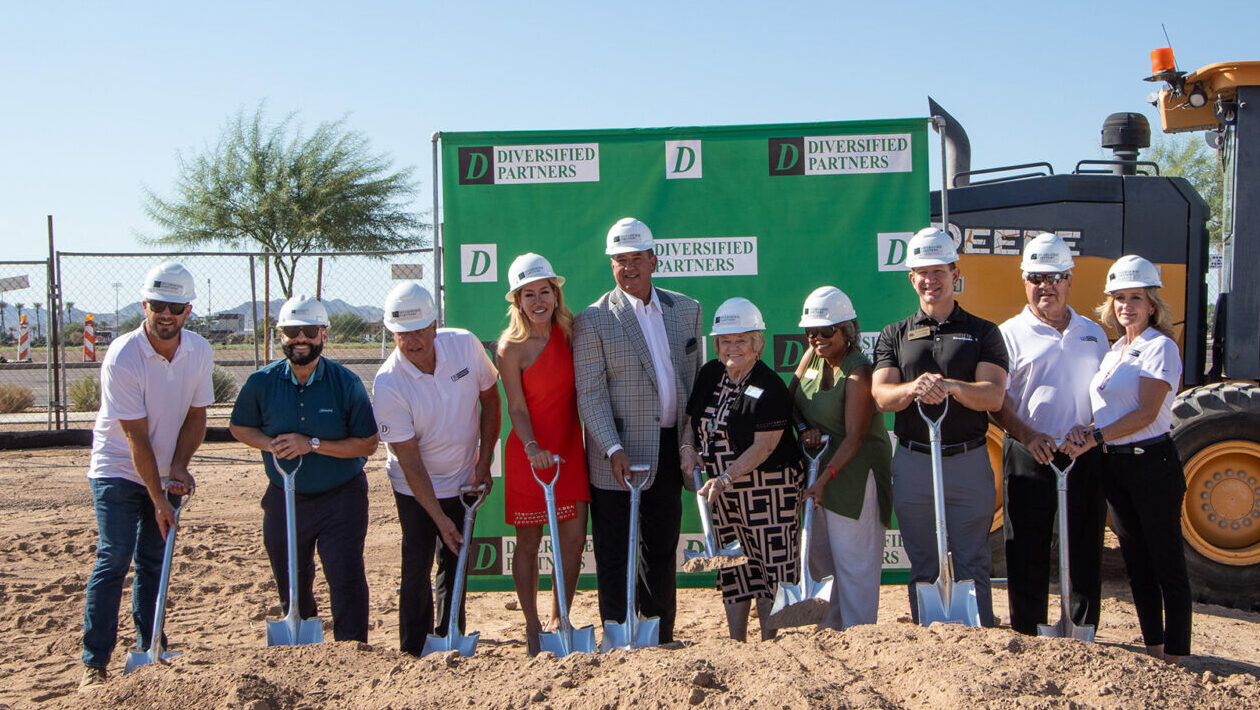 Officials broke ground on Ballpark Village, a 7.7-acre retail development near Goodyear Ballpark, o...