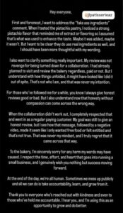 Glamorama, a TikTok food influencer, has apologized after her back and forth with a Valley bakery went viral last week.