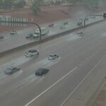 Heavy storms moved into the Valley on Monday afternoon. (ADOT photo)