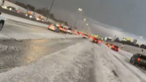 Valley freeways covered in fallen hail as rain, storms move across metro Phoenix