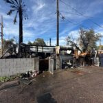 A 10-year-old girl has been hospitalized after a mobile home fire in west Phoenix. (Phoenix Fire Department)