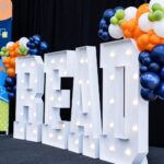 Students celebrate the start of Read to the Final Four contest. (Arizona Sports & Events Alliance) 