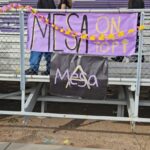 Mesa High School students celebrate their new A grade. (Shira Tanzer/KTAR News)