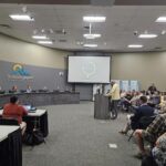 Scottsdale Unified parents and kids ask the governing board to keep their schools open. (Shira Tanzer/KTAR News)