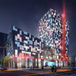 New renderings show the Atari Hotel that is coming to downtown Phoenix's Roosevelt Row. (Renderings: Räkkhaus)