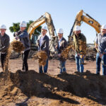 Members of the ViaWest Group team participate in the ReDiscover Logistics Park groundbreaking ceremony.