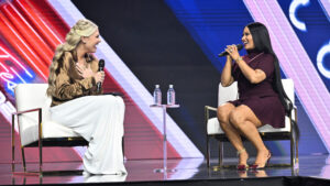 Erika Kirk brings out Nicki Minaj as special guest at Turning Point's AmericaFest convention