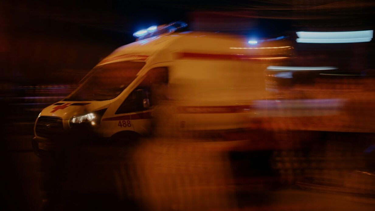 A man suffered life-threatening injuries after his vehicle crashed into a parked service truck on C...