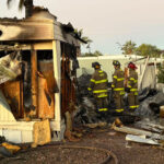 One person was found dead after a Mesa mobile home fire on Thursday. (Rural Metro Fire photo)
