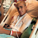 JP Russo rests before his first bone marrow transplant at Phoenix Children’s Hospital. (Photo courtesy of Russo family)