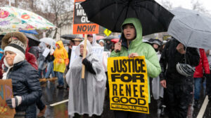 Anti-ICE protesters assemble across the US after Minneapolis and Portland, Oregon shootings