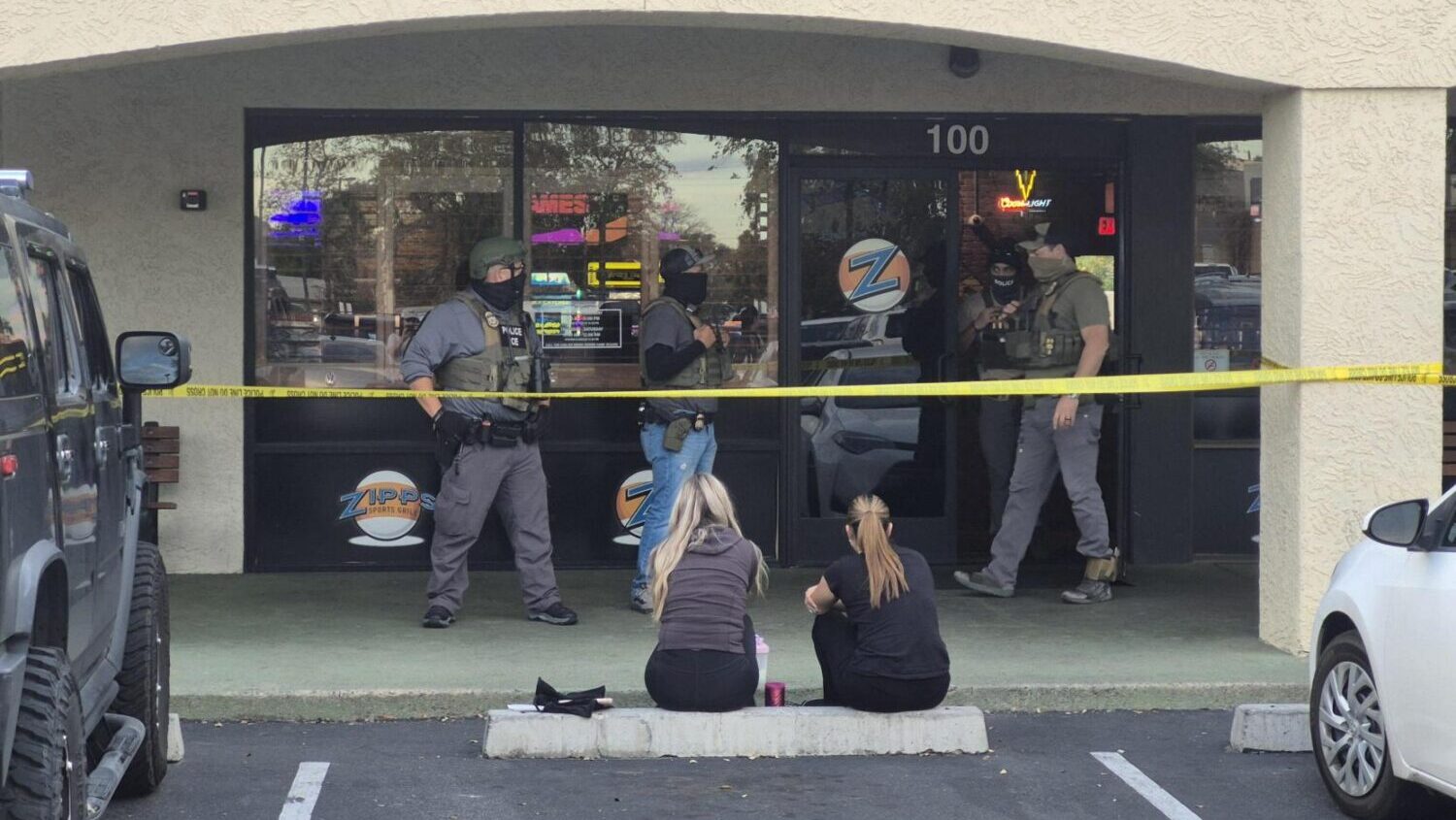 Homeland Security and U.S. Customs and Border Protection were seen investigating Zipps Sports Grill...