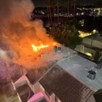 Six people were hospitalized after a fire broke out at an eight-unit apartment building in Mesa. (Mesa Fire Department)