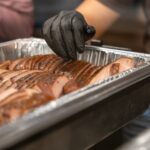 close up of meat at Caldwell County BBQ