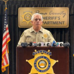 Pima County Sheriff Chris Nanos speaks during a press conference on Feb. 2, 2026. (Screenshot)