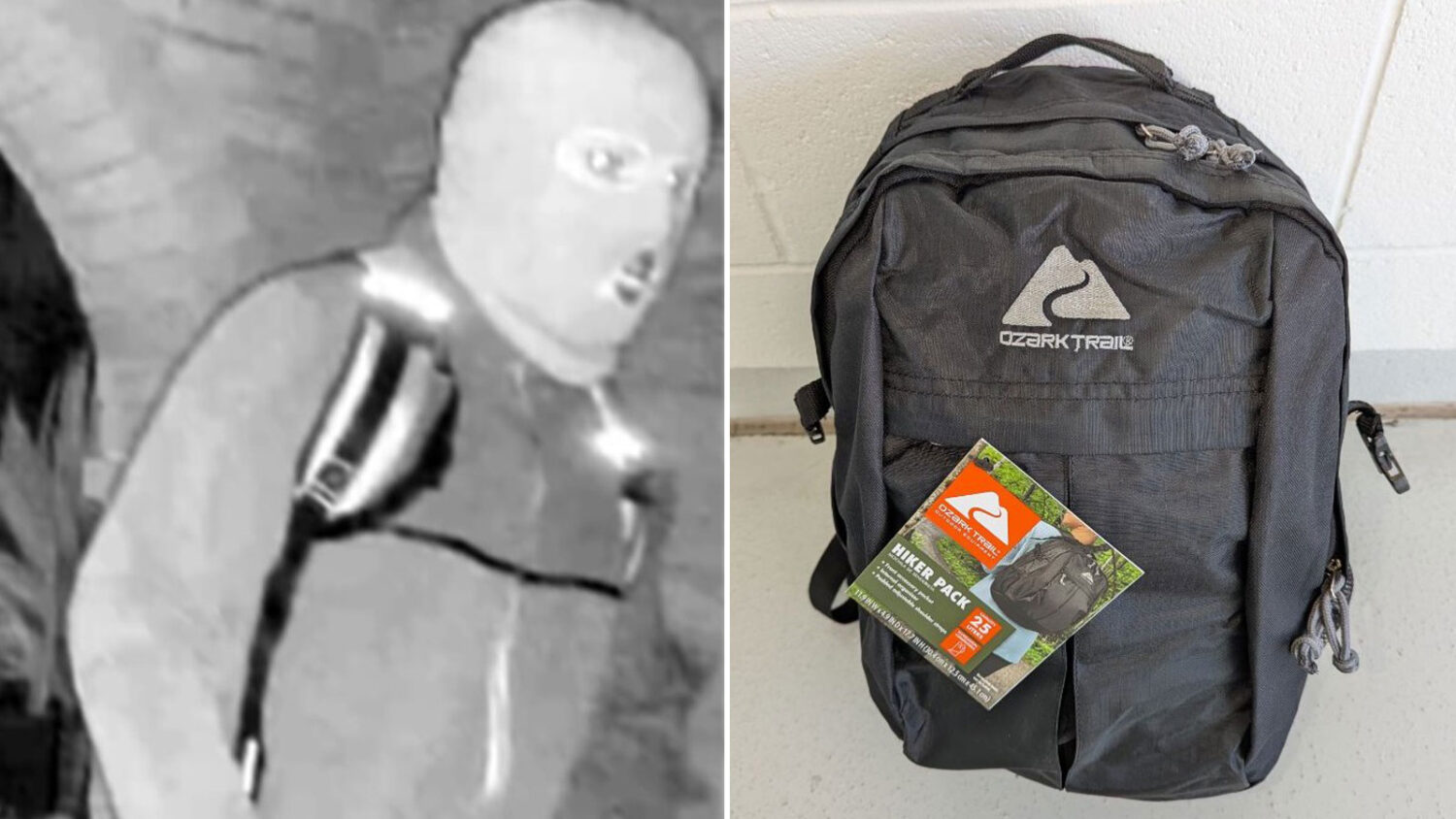 A backpack the suspect was wearing in a video from Nancy Guthrie's home is sold exclusively at Walm...