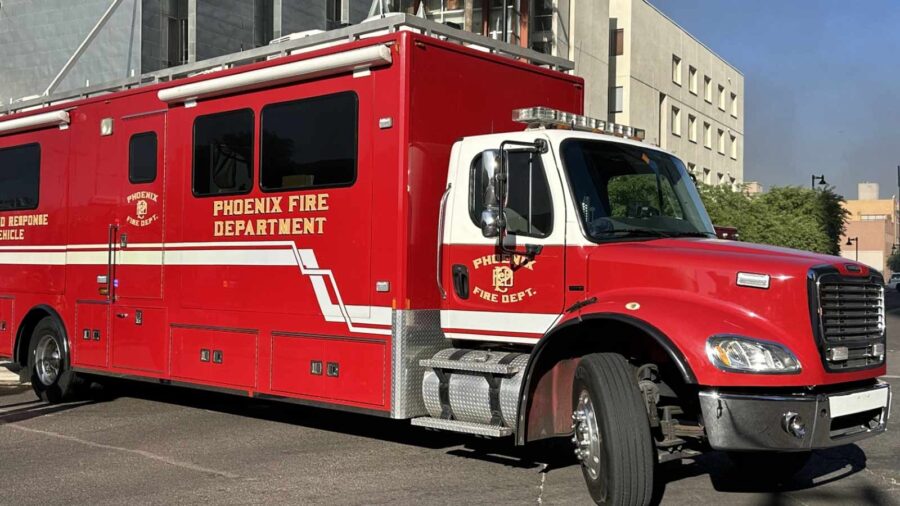 Two adults and one child were hospitalized after a crash in Phoenix on Tuesday, authorities said....
