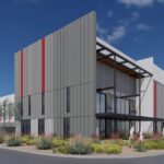 An artist's rendering of Park Algodon, a $250 million industrial and mixed-use development planned for Loop 101 and Indian School Road in Phoenix. (Photo courtesy Creation)