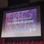 Students at Alhambra High School present their case study solutions to Cox Communications. (Shira Tanzer/KTAR News)