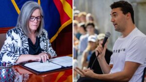 Gov. Katie Hobbs vetoes bill that would have created a license plate for the late Charlie Kirk