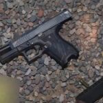 A photo of the pistol Phoenix PD said they recovered from Dylan Rockford Fohrenkam. Police said this gun discharged, killing Fohrenkam, injuring an officer. (Photo courtesy Phoenix Police Department). 