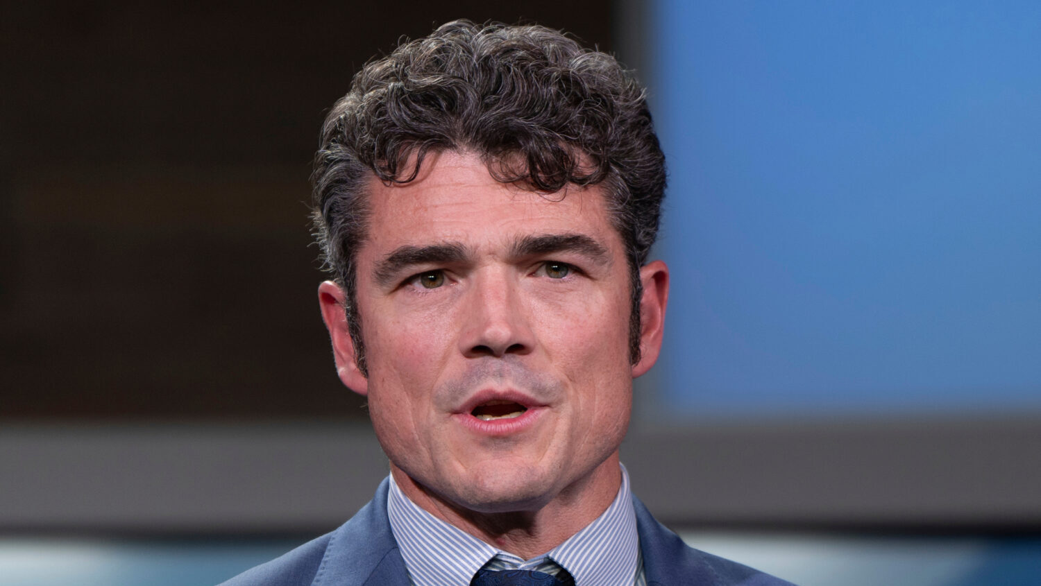 Joe Kent, Director of the U.S. National Counterterrorism Center, speaks during a congressional deba...