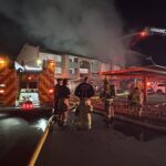 Crews battled a raging fire at Phoenix apartment complex on March 11, 2026. (Phoenix Fire Department photo)
