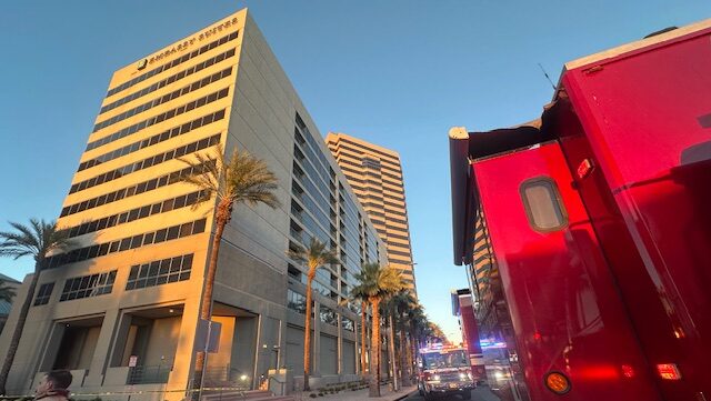 Three people were hospitalized as a precaution after a hotel in central Phoenix was evacuated due t...