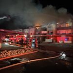 Crews battled a raging fire at Phoenix apartment complex on March 11, 2026. (Phoenix Fire Department photo)