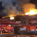 Crews battled a raging fire at Phoenix apartment complex on March 11, 2026. (Phoenix Fire Department photo)
