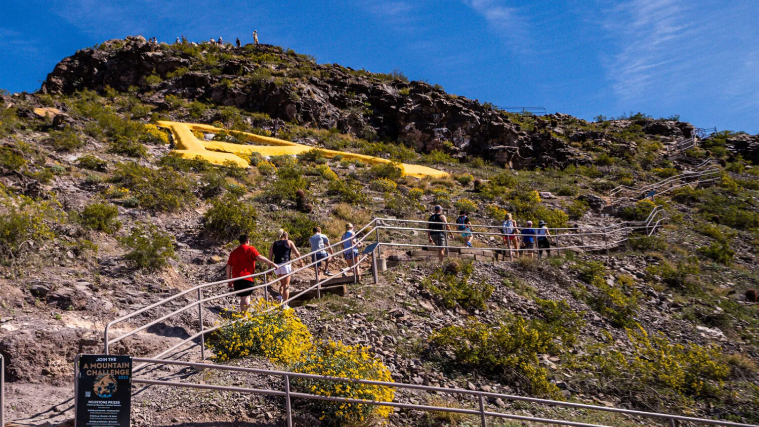 An investigation is underway after a crescent moon symbol built on A Mountain in Tempe to commemora...