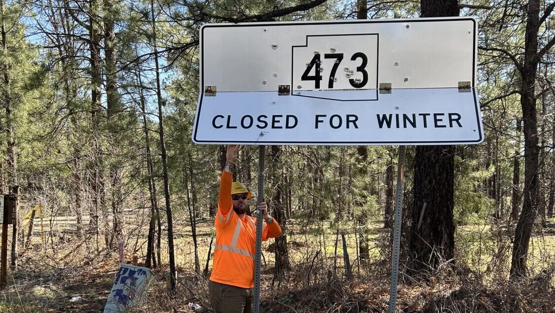 ADOT showcases state routes closed for winter weather. (Photo courtesy of Arizona Department of Tra...