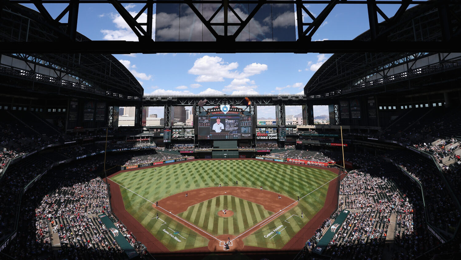 Chase Field fan falls...