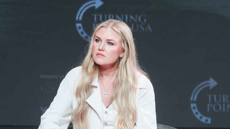 WASHINGTON, DC - APRIL 02: C.E.O. and Chair of the Board of Turning Point USA Erika Kirk speaks dur...