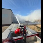 Crews battle a fire at the landfill near Surprise (Surprise Fire-Medical Department via Facebook)