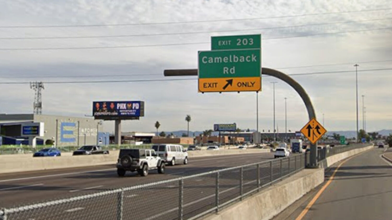 Seven people were hospitalized after a rush hour collision Wednesday morning on a freeway frontage ...