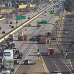 The rollover crash closed I-17 for much of the day Sunday. (ADOT photo)