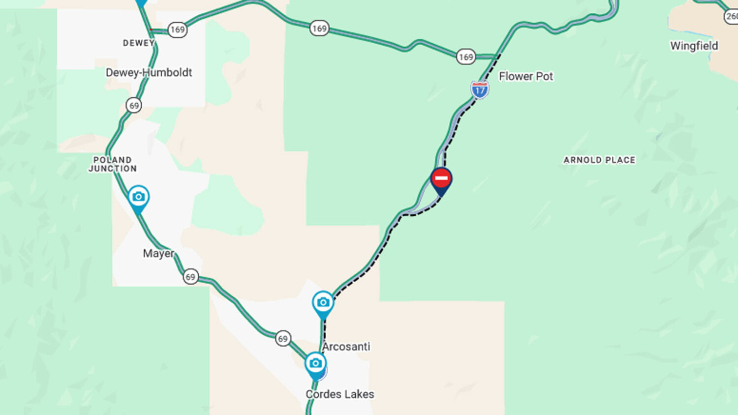 A portion of Interstate 17 north of the Phoenix area was closed temporarily after a trailer hauling...