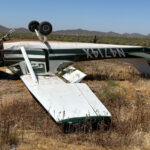 A small plane landed on its roof in north Phoenix on Tuesday morning. (Phoenix Fire Department photo)