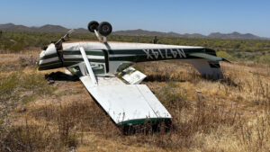 No serious injuries reported after small plane lands on its roof in north Phoenix