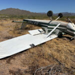 A small plane landed on its roof in north Phoenix on Tuesday morning. (Phoenix Fire Department photo)
