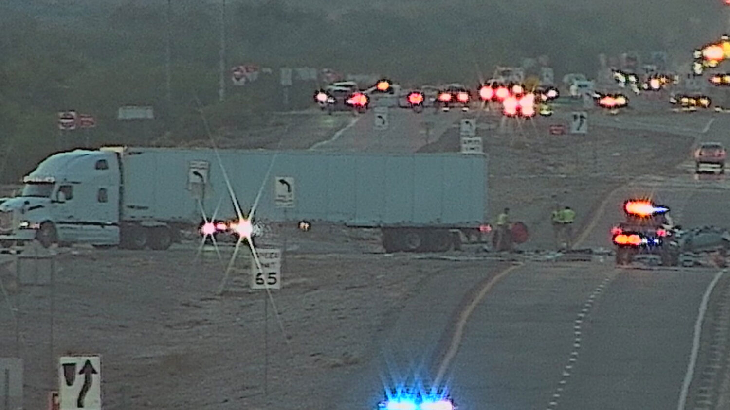 US 60/Grand Avenue was closed in both directions in Wittmann after a crash involving a semitruck We...